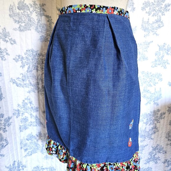 Vintage Apron With Ruffle Denim - Picture 8 of 10